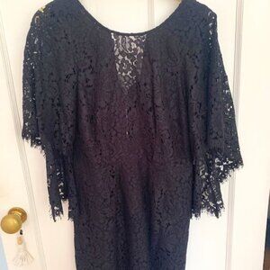 Marciano black lace mini cocktail dress. Size 10